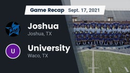 Recap: Joshua  vs. University  2021