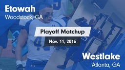 Matchup: Etowah vs. Westlake  2016