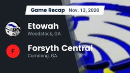 Recap: Etowah  vs. Forsyth Central  2020