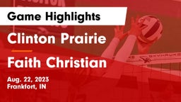 Clinton Prairie  vs Faith Christian Game Highlights - Aug. 22, 2023