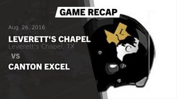 Recap: Leverett's Chapel  vs. Canton Excel 2016