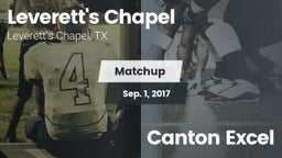 Matchup: Leverett's Chapel vs. Canton Excel 2017