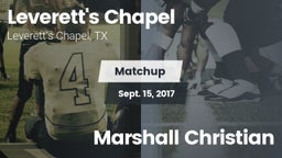 Matchup: Leverett's Chapel vs. Marshall Christian 2017