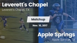 Matchup: Leverett's Chapel vs. Apple Springs  2017