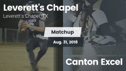 Matchup: Leverett's Chapel vs. Canton Excel 2018