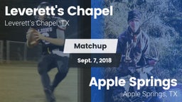 Matchup: Leverett's Chapel vs. Apple Springs  2018