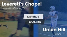 Matchup: Leverett's Chapel vs. Union Hill  2018