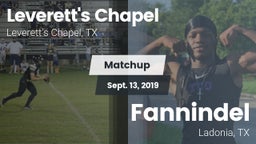 Matchup: Leverett's Chapel vs. Fannindel  2019
