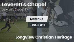 Matchup: Leverett's Chapel vs. Longview Christian Heritage 2019