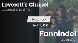 Matchup: Leverett's Chapel vs. Fannindel  2020