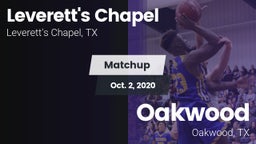 Matchup: Leverett's Chapel vs. Oakwood  2020