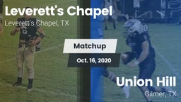 Matchup: Leverett's Chapel vs. Union Hill  2020