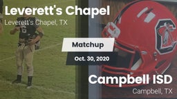 Matchup: Leverett's Chapel vs. Campbell ISD 2020