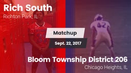 Matchup: Rich South vs. Bloom Township  District 206 2017