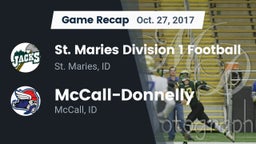 Recap: St. Maries Division 1 Football vs. McCall-Donnelly  2017