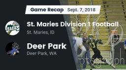 Recap: St. Maries Division 1 Football vs. Deer Park  2018