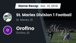 Recap: St. Maries Division 1 Football vs. Orofino  2018