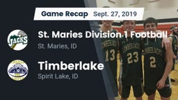 Recap: St. Maries Division 1 Football vs. Timberlake  2019