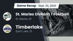 Recap: St. Maries Division 1 Football vs. Timberlake  2020