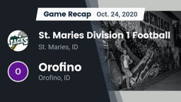 Recap: St. Maries Division 1 Football vs. Orofino  2020