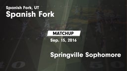 Matchup: Spanish Fork vs. Springville Sophomore 2016
