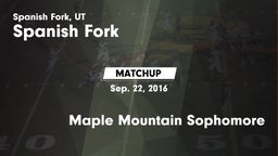 Matchup: Spanish Fork vs. Maple Mountain Sophomore 2016
