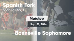 Matchup: Spanish Fork vs. Bonneville Sophomore 2016