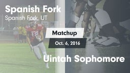 Matchup: Spanish Fork vs. Uintah Sophomore 2016