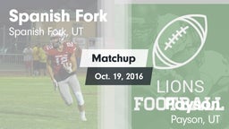 Matchup: Spanish Fork vs. Payson  2016