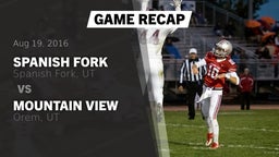 Recap: Spanish Fork  vs. Mountain View  2016