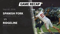 Recap: Spanish Fork  vs. Ridgeline  2016