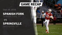 Recap: Spanish Fork  vs. Springville  2016