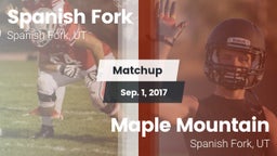 Matchup: Spanish Fork vs. Maple Mountain  2017