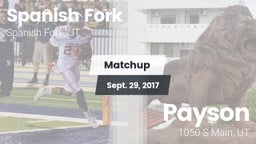Matchup: Spanish Fork vs. Payson  2017