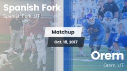 Matchup: Spanish Fork vs. Orem  2017