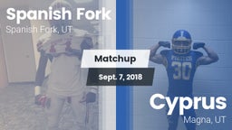 Matchup: Spanish Fork vs. Cyprus  2018