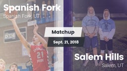 Matchup: Spanish Fork vs. Salem Hills  2018