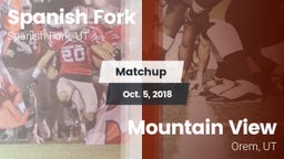 Matchup: Spanish Fork vs. Mountain View  2018