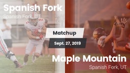 Matchup: Spanish Fork vs. Maple Mountain  2019