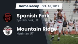 Recap: Spanish Fork  vs. Mountain Ridge  2019