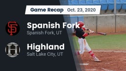 Recap: Spanish Fork  vs. Highland  2020