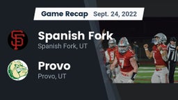 Recap: Spanish Fork  vs. Provo  2022
