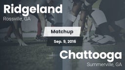 Matchup: Ridgeland vs. Chattooga  2016