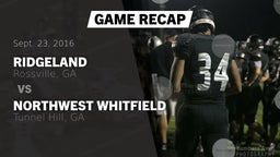 Recap: Ridgeland  vs. Northwest Whitfield  2016