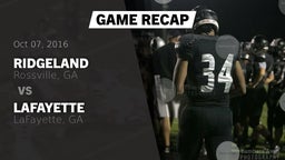 Recap: Ridgeland  vs. Lafayette  2016