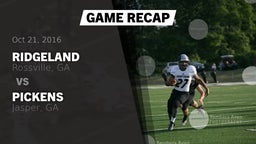 Recap: Ridgeland  vs. Pickens  2016