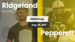 Matchup: Ridgeland vs. Pepperell  2017