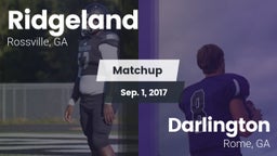Matchup: Ridgeland vs. Darlington  2017
