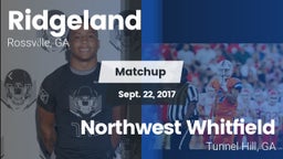 Matchup: Ridgeland vs. Northwest Whitfield  2017