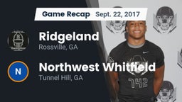 Recap: Ridgeland  vs. Northwest Whitfield  2017